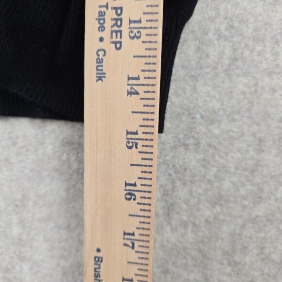 Wet Seal Cropped Black Cardigan Sweater 3/4 Sleeve Cotton Blend - Picture 5 of 6